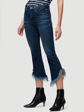 Frame Le Crop Mini Boot With Frayed Hem - Size 26